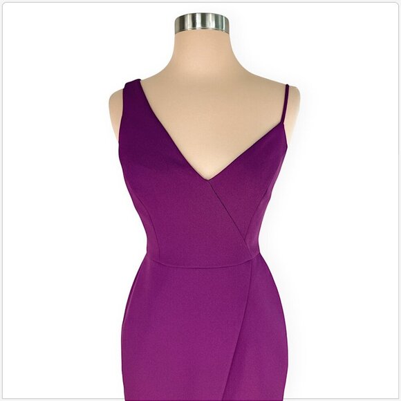 BCBGMaxazria BCBG Imperial Plum Micaila Asymmetrical Cocktail Dress NEW NWT 0 - Picture 5 of 7